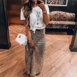 Leopard maxi skirt